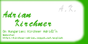 adrian kirchner business card